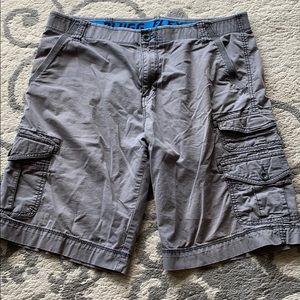 Men’s grey cargo short with flex waist size 36